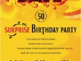 Beatles Birthday Invitations All You Need is Dave Dave S Surprise 50th Birthday Party