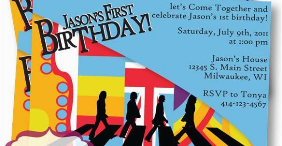 Beatles Birthday Invitations Printable Beatles Inspired Birthday Invitation U Print