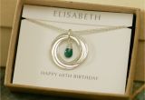 Best 60th Birthday Present for A Man 60th Birthday Gift for Mum Gift for Women Emerald Necklace