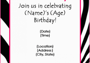 Birthday Bash Invitations Templates Free Birthday Party Invitation Templates for Word