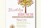 Birthday Brunch Invitation Wording Adult Birthday Party Invitation Milestone 30th 40th 50th