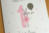 Birthday Card Delivery Uk Handmade Personalised 1st Birthday Card Girls First Fast