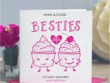 Birthday Card for A Good Friend Best Friend Birthday Card 39 Besties 39 by Lisa Marie Designs