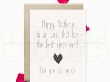 Birthday Card for Aunt Funny Funny Aunt Birthday Card Gift for Aunt Printable Aunt Card