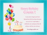 Birthday Card for My Cousin Birthday Wishes for Cousin Wordings and Messages