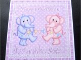 Birthday Card for My Twin Sister to My Twin Sister Elephants Birthday Card Twin Girls or