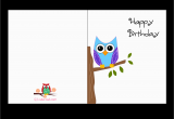 Birthday Card for Printing Free Printable Cute Owl Birthday Cards