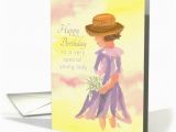 Birthday Card for Young Lady Happy Birthday Special Young Lady Watercolor Painting Card