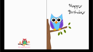 Birthday Card Print Outs Free Printable Cute Owl Birthday Cards