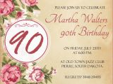 Birthday Cards for 90 Year Old Man 90th Birthday Invitation Wording 365greetings Com