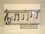 Birthday Cards for Music Lovers Handmade by Michelle Musical Happy Birthday