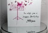 Birthday Cards for Musicians Luxury Handmade Personalised Birthday Card Musical