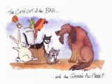 Birthday Cards for Pets Funny Pets Card Animals Birthday Card Dog Cat Bunny Rabbit