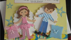 Birthday Cards for Twins Boy and Girl Twin A5 Girl Boy Birthday Card Personalise Handmade Any