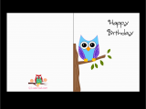 Birthday Cards Print Free Free Printable Cute Owl Birthday Cards