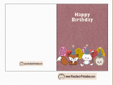 Birthday Cards Print Free Free Printable Woodland Birthday Cards