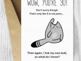 Birthday Cards Printable Funny 30th Birthday Card Printable Birthday Card Funny Cat by