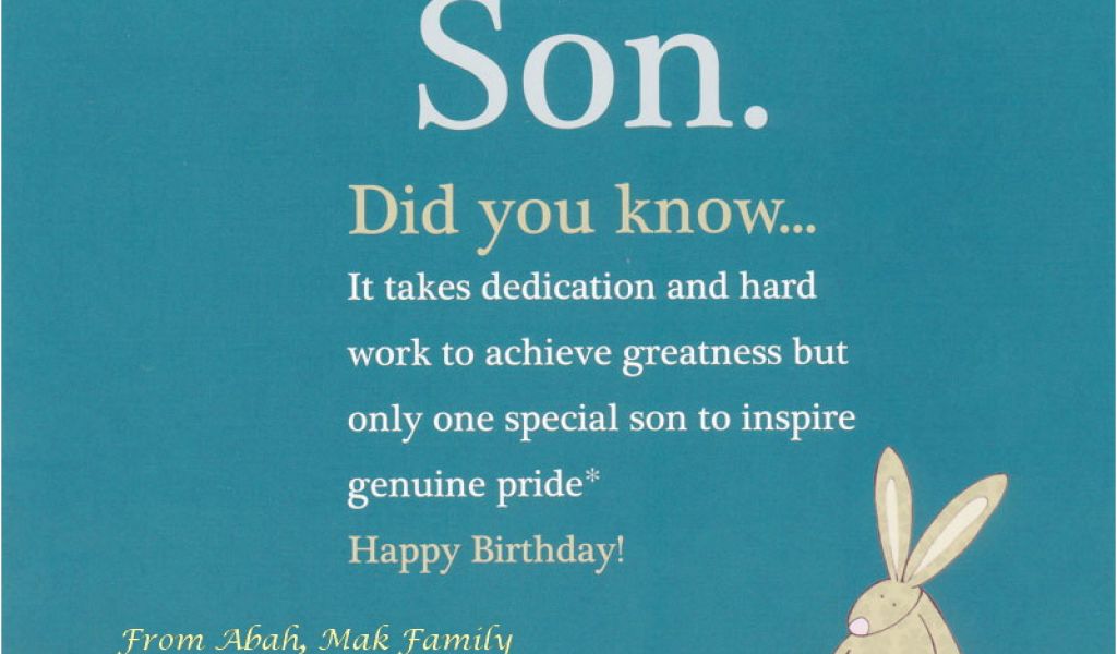 Birthday Cards To My Son Happy 14th Birthday Son Quotes Quotesgram