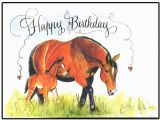 Birthday Cards with Horses On them Birthday Horse Card Mare and Foal Card Handmade Horse Card