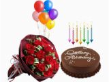 Birthday Flowers and Chocolates Delivery Birthday Surprise Collection Chocolate Truffle Cake