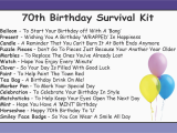 Birthday Gifts for Him 70 70th Birthday Survival Kit In A Can
