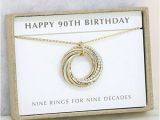 Birthday Gifts for Him 90th Amazon Com 90th Birthday Gift 90th Birthday Necklace