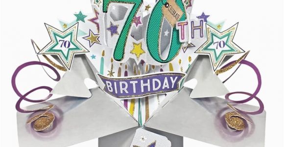 Birthday Gifts for Him Age 70 Pop Up 70th Birthday Card Find Me A Gift