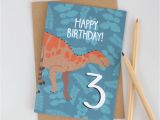 Birthday Gifts for Him Not On the High Street Age Three Dinosaur Children 39 S Birthday Card by Hannah