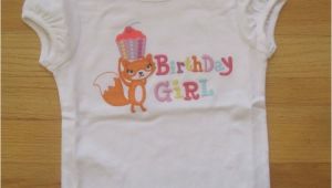 Birthday Girl Shirt Gymboree toddler Girl Gymboree Fox Cupcake Birthday Girl White