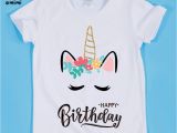 Birthday Girl Shirts for Kids Aliexpress Com Buy Girl 39 S Cute Unicorn Happy Birthday