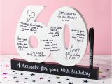 Birthday Ideas for Male 60th 60th Birthday Signature Number Find Me A Gift