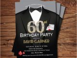 Birthday Ideas for Male 60th Casino 60th Birthday Invitation Adult Man Birthday Party