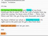 Birthday Invitation Letter In English Invitation Letter About Birthday Party Letters Free
