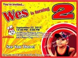Birthday Invitation Of My son Jollibee Birthday Party Packages My son 39 S 2nd Birthday