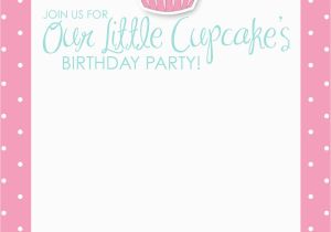 Birthday Invitation Printables Cupcake Birthday Party with Free Printables How to Nest