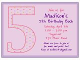 Birthday Invitation Quotes for 5th Birthday Birthday Invitation Templates 5th Birthday Invitation