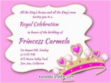 Birthday Invitation Saying Princess Birthday Invitation Wording Samples and Ideas