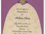 Birthday Invitation with Dress Code Green Purple Diecut Dress On Shimmery Purple Invitations