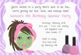 Birthday Invitation Write Up Girls Spa Party Invitation Wording Party Invitations