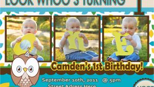 Birthday Invitations for 1 Year Old Boy Free One Year Old Birthday Invitations Template Drevio