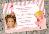 Birthday Invitations Free Shipping Ballerina themed Birthday Party Invitations Free