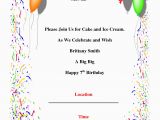 Birthday Invitations Free Templates Invitations for Birthday Party Template Resume Builder