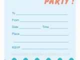 Birthday Invites Templates Free Online Blank Pool Party Ticket Invitation Template