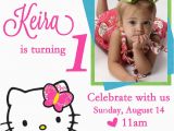 Birthday Invites with Photo Personalized Hello Kitty Birthday Invitations Drevio