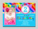 Birthday Invites with Photo Rainbow Birthday Invitation Rainbow Kids Birthday Invite 1st