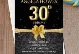 Black and Gold Birthday Invitations Free 10 Personalised Black Gold Birthday Party Invitations N193