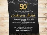 Black and Gold Birthday Invitations Free Black and Gold 50th Birthday Party Invitations Elegant