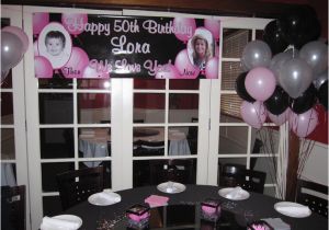 Black and Silver 50th Birthday Party Decorations Birthday Party Decor theme Pink Silver Black 50th
