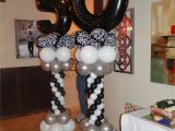 Black and White 50th Birthday Party Decorations Balloon Column 50th Birthday Balloon Birthday Decor