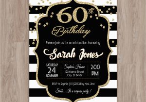 Black and White 60th Birthday Invitations 60th Birthday Invitations 60th Birthday Invitations for